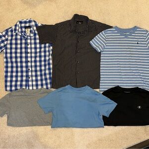 Lot of 6 Boys T-Shirts and Button-Ups size 8